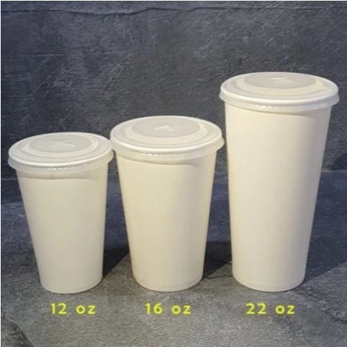 KYK HNP PAPER CUP 12oz SEDANG POLOS PAPER CUP TINGGI SEDANG + TUTUP ANEKA BENTUK PAPER CUP POLOS 12o