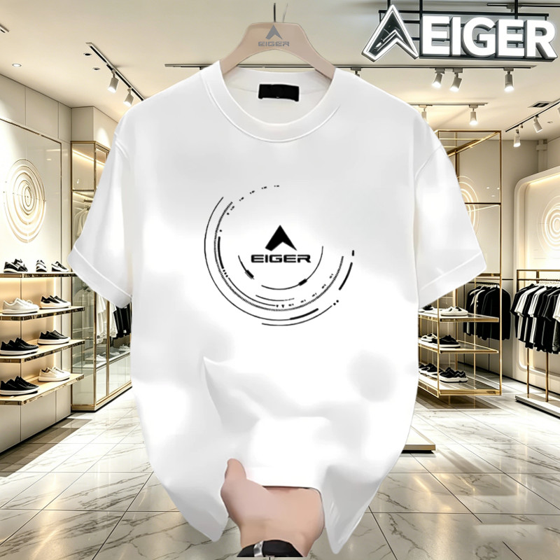 100% Original -Kaos Eiger Oversize Katun 24S Unisex | Tebal Premium | Baju Santai Pria Wanita