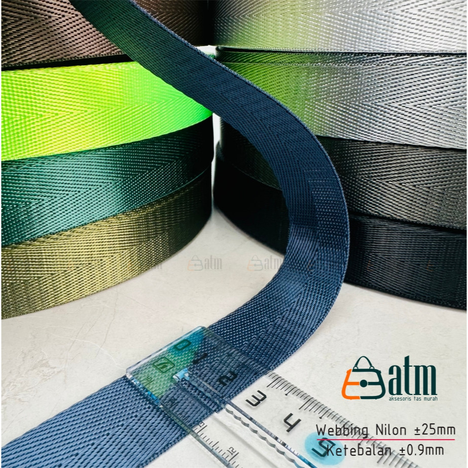Webbing Nilon 25mm Motif Panah 50 Yard