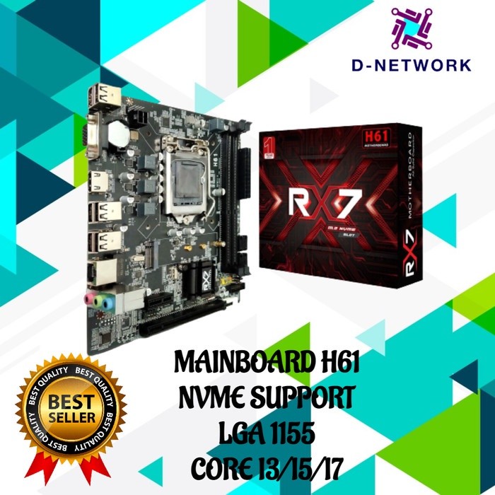 MAINBOARD MOBO NVME H61 RX7 LGA1155 - RX7