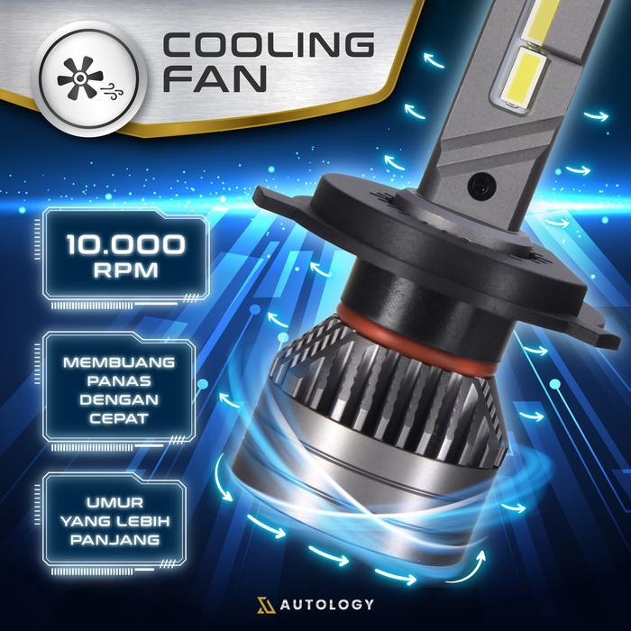 Autology LED H11 45W/Bohlam Lampu Utama Mobil Bohlam Headlamp Foglamp - WHITE
