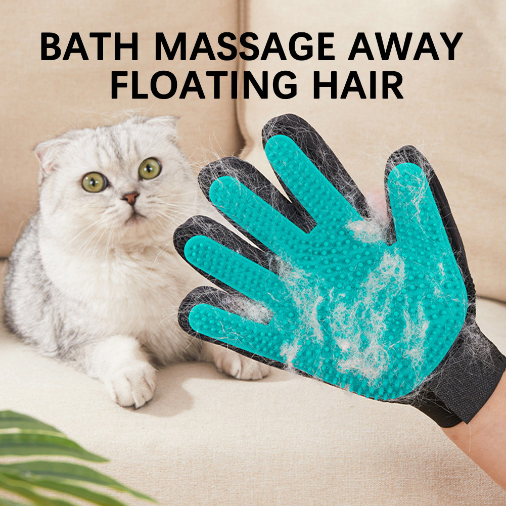 Pet Fur Remover Glove Rubber Glove Brush For Pet Multifunctional Reusable Massaging Shedng Glove For