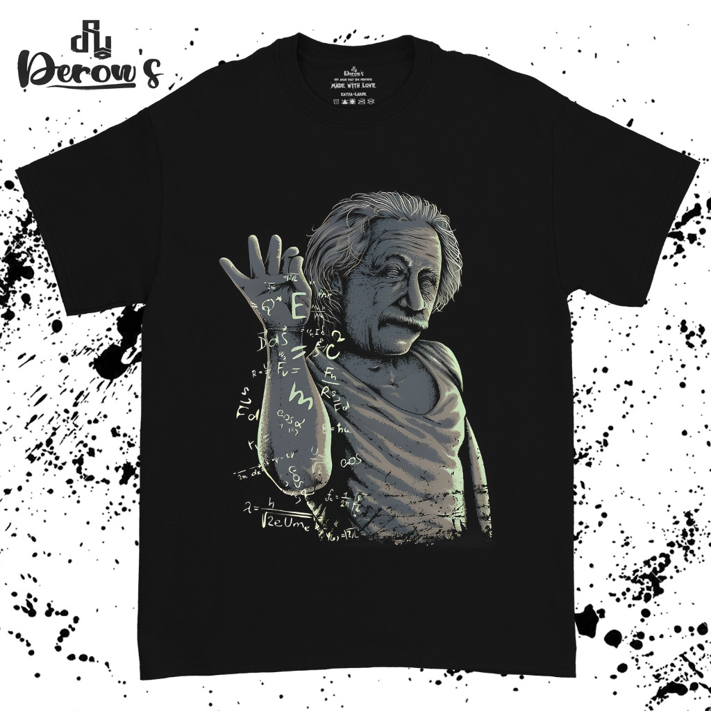 (COD) Kaos Albert Einstein Wording | Baju Albert Einstein | Derows Warfield Unisex Tshirt