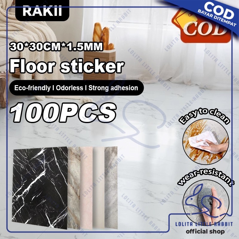 100pcs Stiker Lantai Vinyl Lantai Marmer (30 x 30 cm) / Stiker Vinyl Lantai Marmer Granit / Stiker L