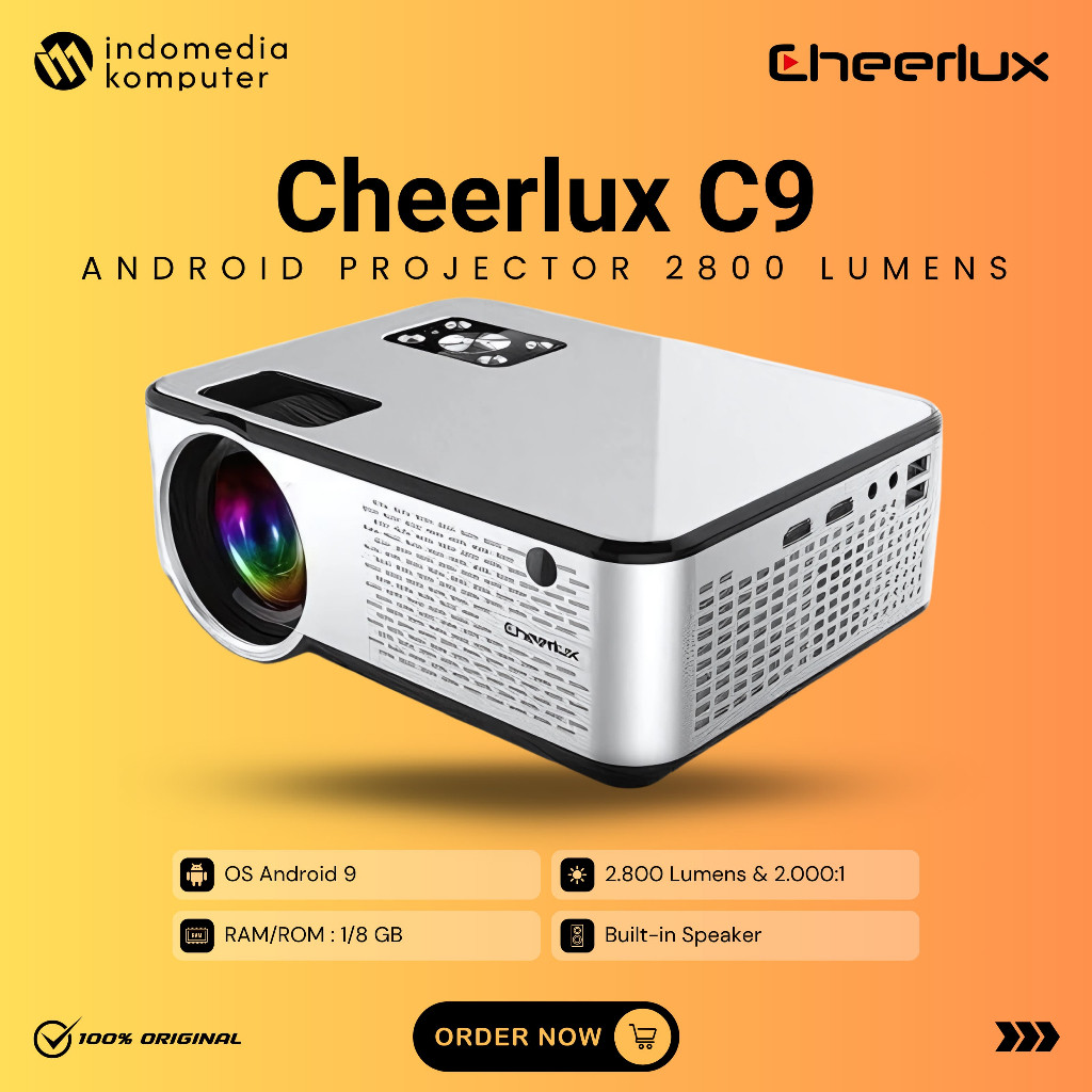 PROJECTOR C9 CHEERLUX ANDROID 2800 LUMENS