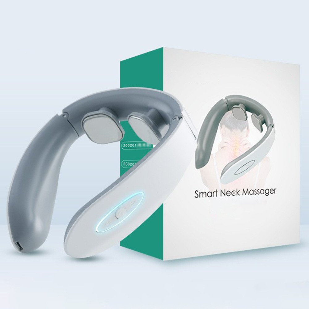 Intelligent Neck Massager with Heat, Electric Pulse Neck Massager for Pain Relief, Wireless Neck Mas