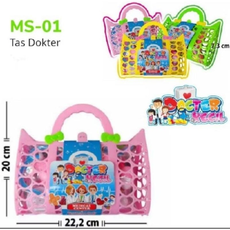 SMG Mainan Keranjang Plastik Tas, Sayur, Buah, Dokter
