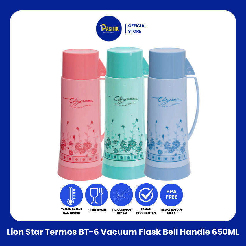 SMG LION STAR VACUUM FLASK BELL HANDLE 650ML BT-6 / TERMOS AIR PANAS LION STAR