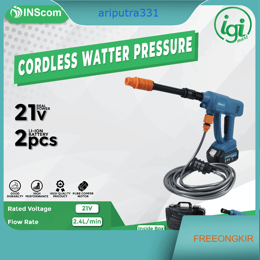 MESIN ALAT CUCI MOTOR MOBIL SET BATERAI JET STEAM AIR WATER CLEANER