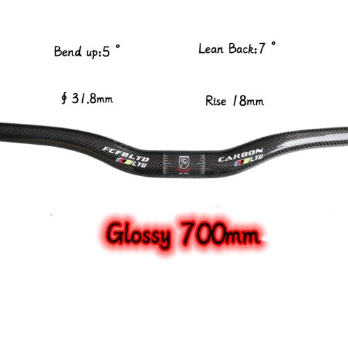 carbon handlebar  MTB Handlebar Flat Or Rise Handlebar 31.8*380-760mm matte bike parts handlebar car