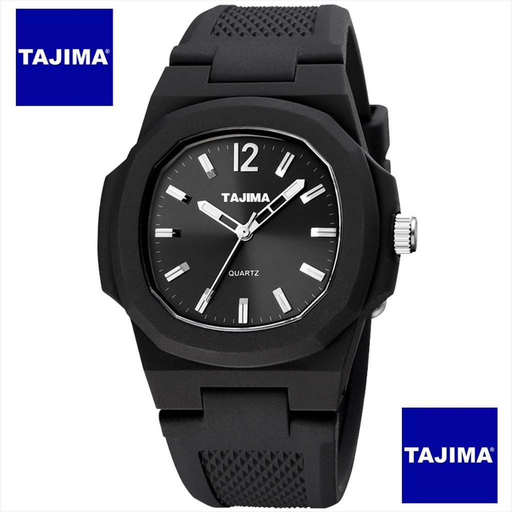 Jam Tangan Pria Analog Tajima 9393 Rubber Original Water Resist 5ATM Original