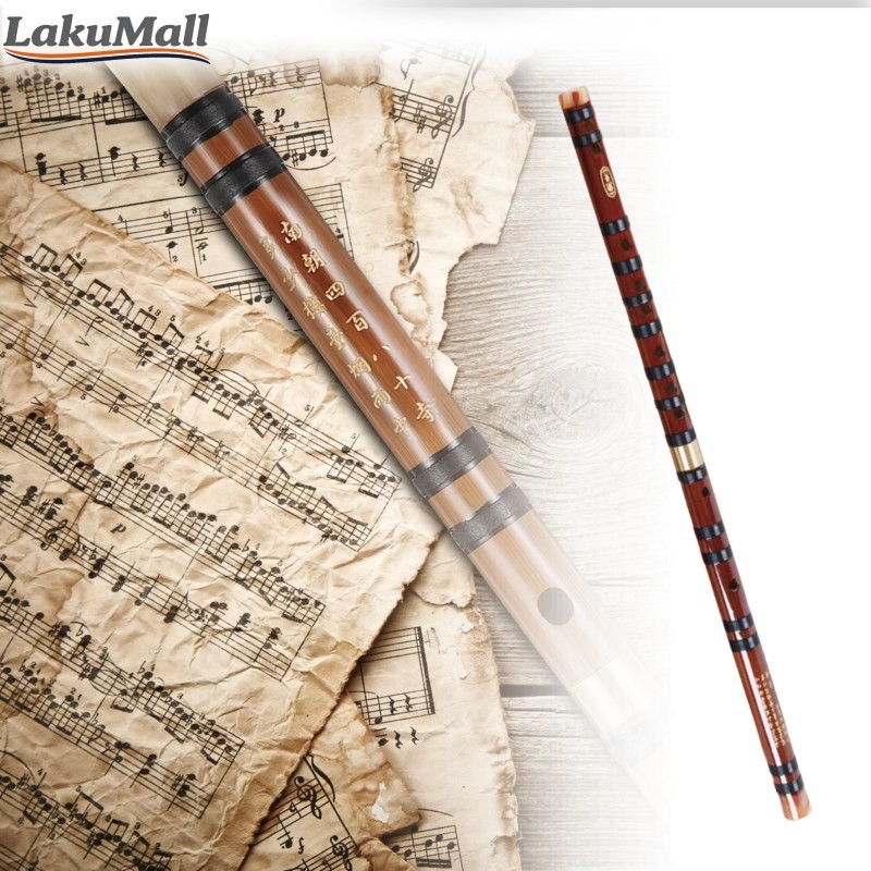 Seruling Bambu Dizi Cina Import Professional Kunci C Alat Musik Tradisional Woodwind Untuk Pemula Da