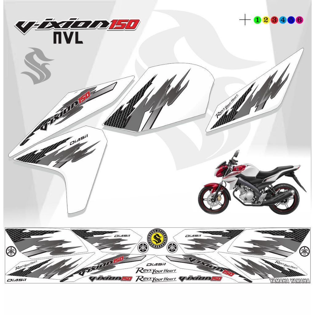 VARIASI STRIPING VIXION 150 NVL VARIASI STRIPING STICKER VIXION VARIASI