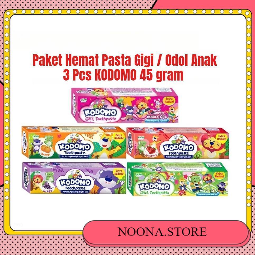 PAKET HEMAT 3 Pcs KODOMO PASTA GIGI ODOL ANAK 45 gram