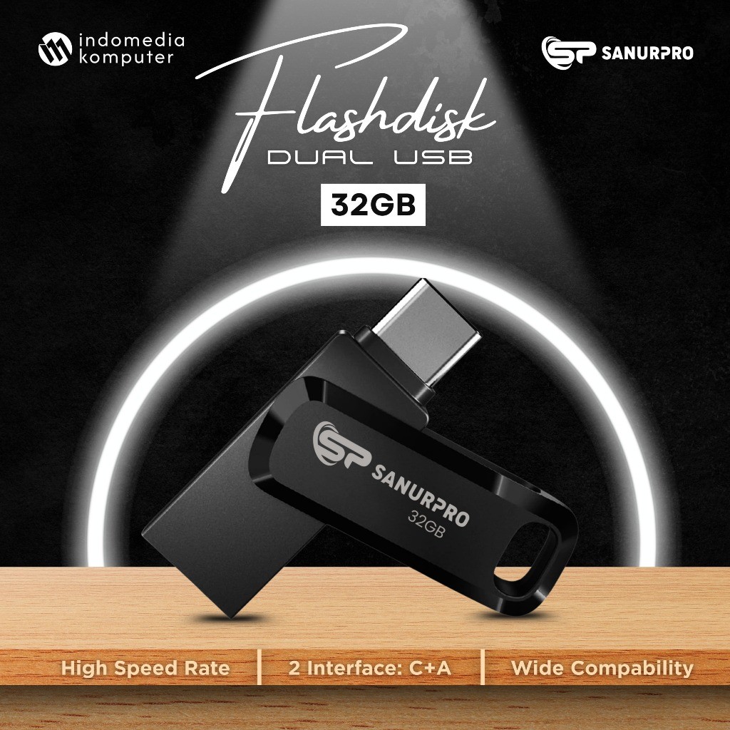 Flashdisk Sanurpro 32gb OTG Type C Sanurpro Flashdisk 32GB OTG Type-c Flashdisk Sanurpro 32gb OTG Ty