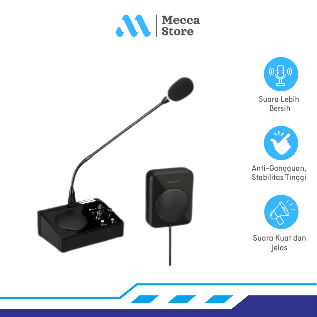 Window Speaker Intercom Dual Way Mic Loket Counter Teller 5W