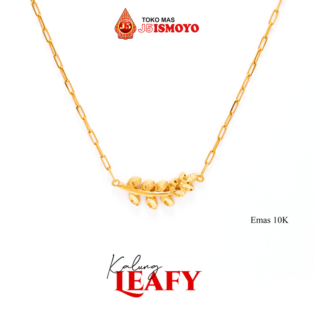 Kalung Emas Mas Asli Model Rantai Leafy J5 Ismoyo