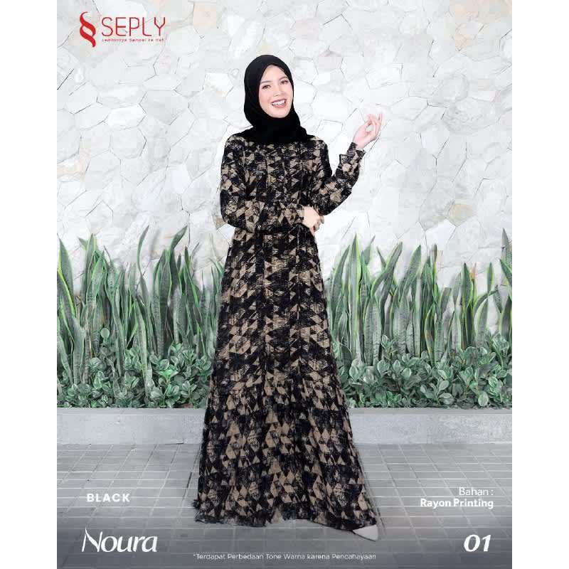 SEPLY GAMIS DEWASA NOURA 01 BLACK