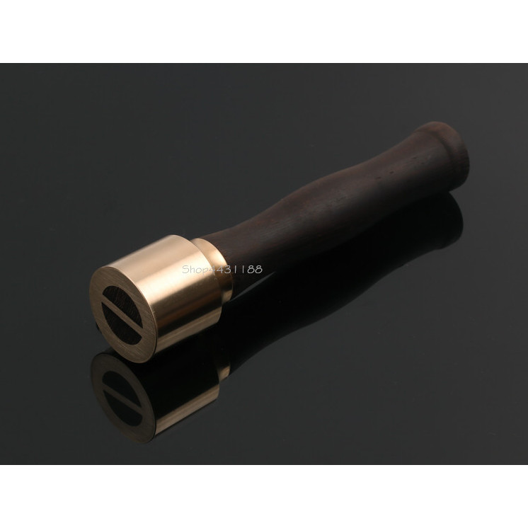 High quality Brass hammer Wooden Handle handmade hammers , DIY Household hammer tools Leather carvin