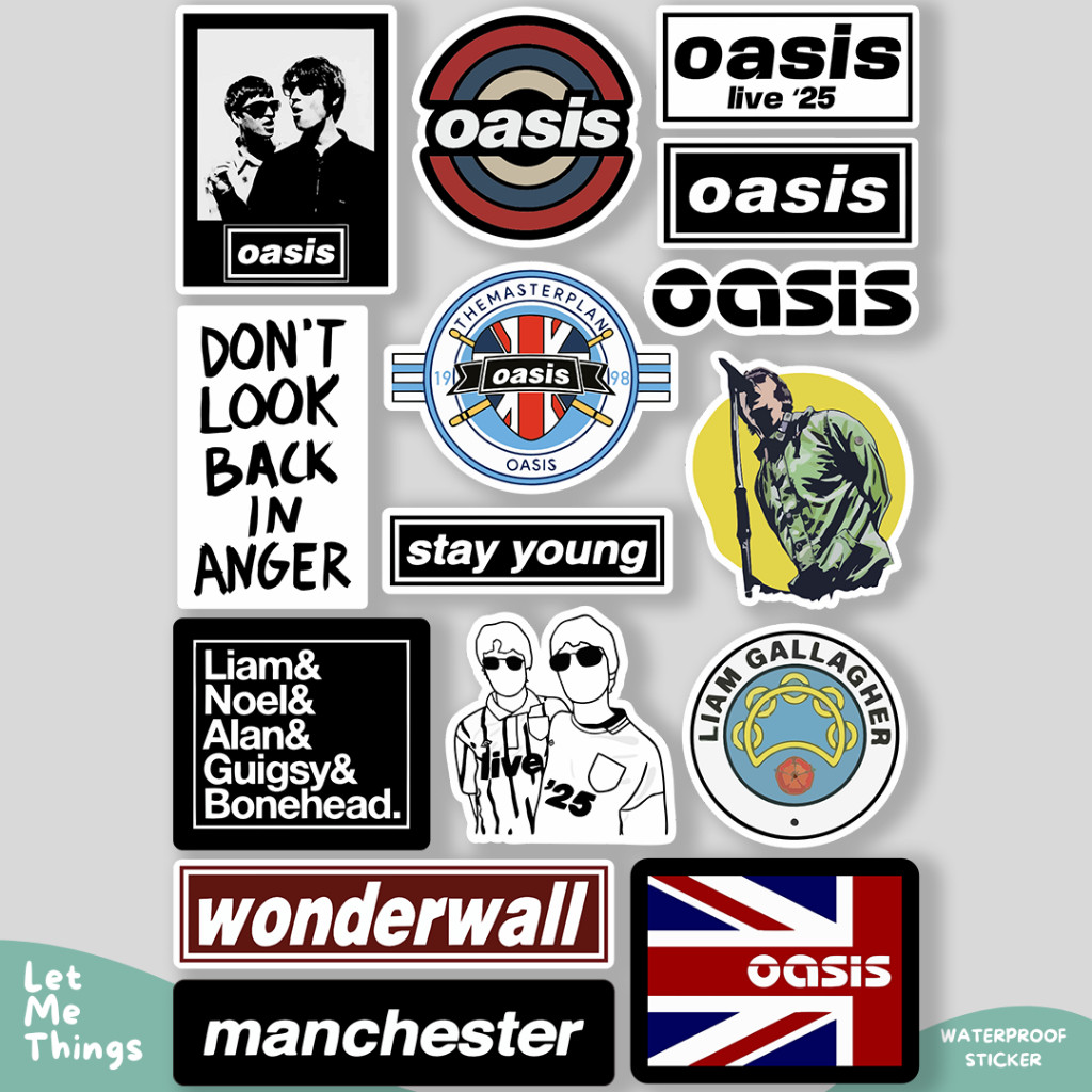 Sticker Band OASIS WONDERWALL || Stiker Helm Case Hp Band Oasis