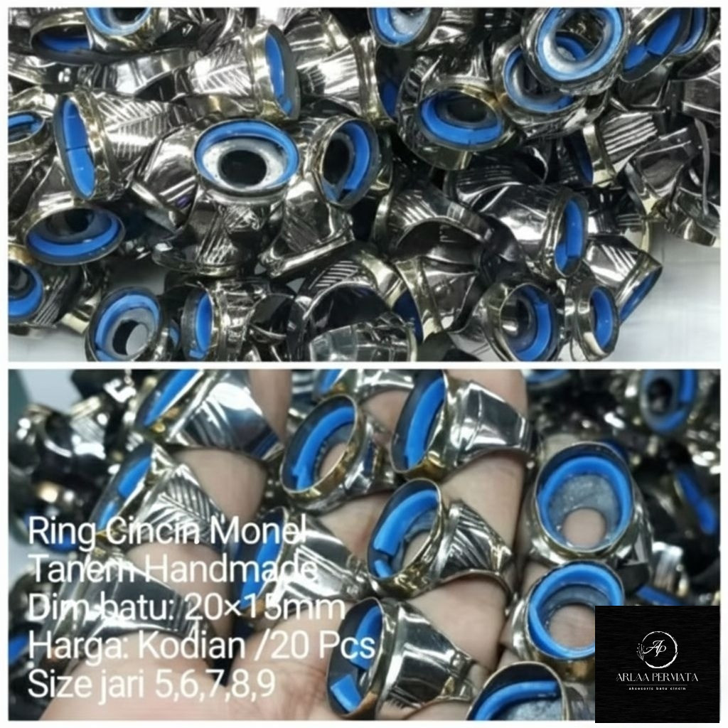 cincin ring monel tanam handmade grosir kodian 20biji