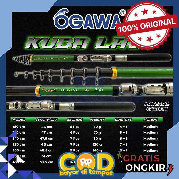 Joran Antena Ogawa Kuda Laut 180 210 240 270 300 360 450 - 180 -bomb