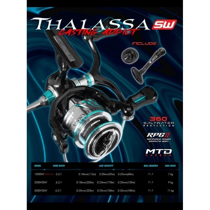 reel pancing daido thalassa atau cosmic 1000 2000 3000 hsw handel doubel