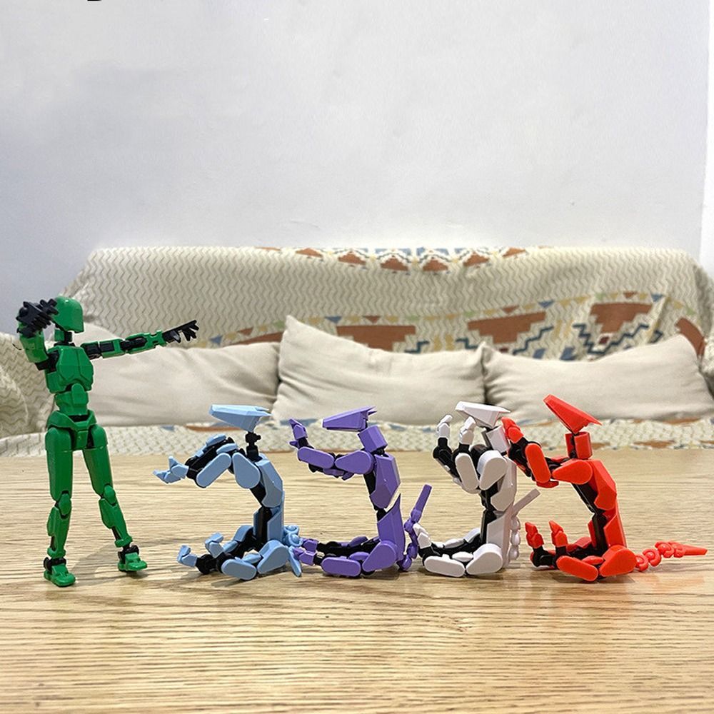 3D Printed Movable Dog Figures Mannequin DIY Assembly Lucky Character Robot Action Figure Shapeshift