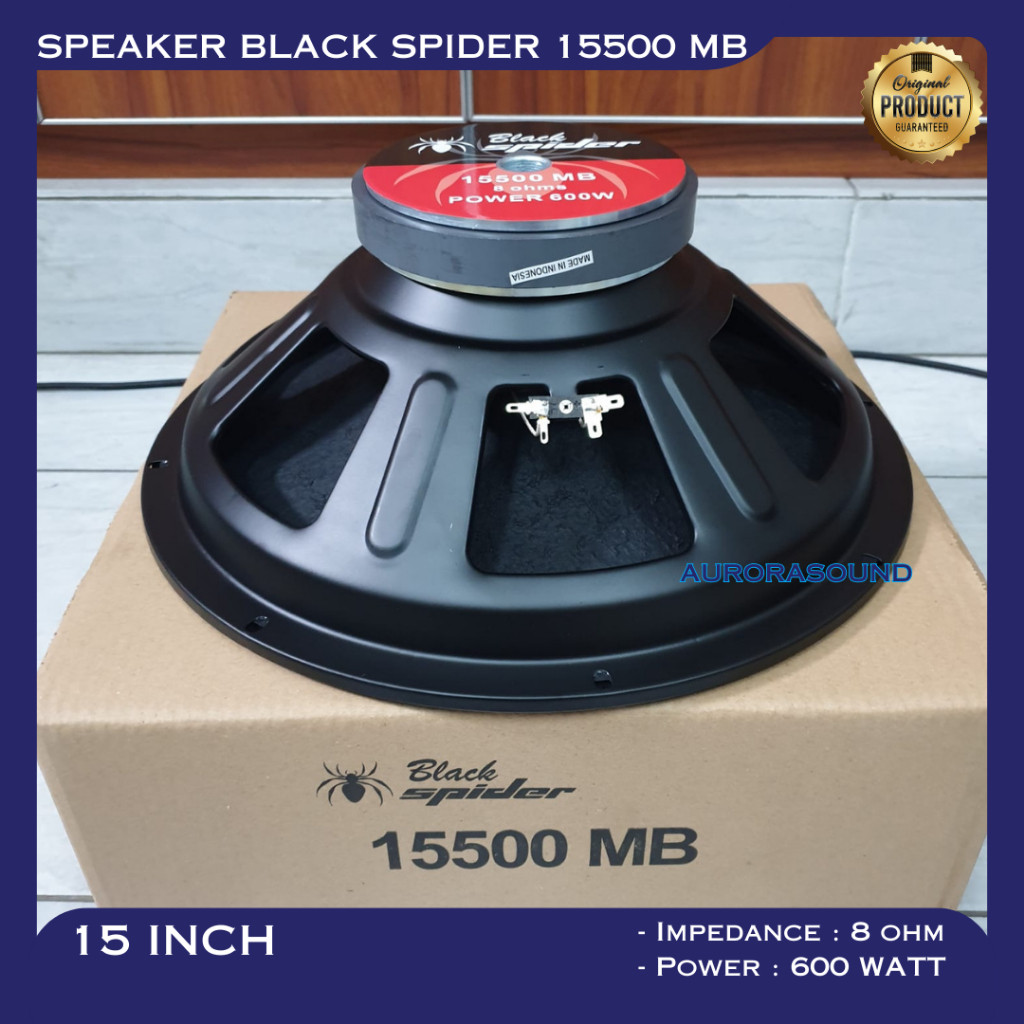 SPEAKER BLACK SPIDER 15500 MB 15 INCH ORIGINAL WOOFER BLACKSPIDER 15500MB