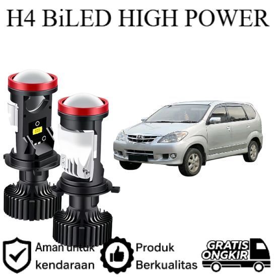 ORIGINAL 2pcs Lampu Utama LED H4 Projector High Power Mobil Toyota Avanza gen1 2004 2011 Lie Cheng