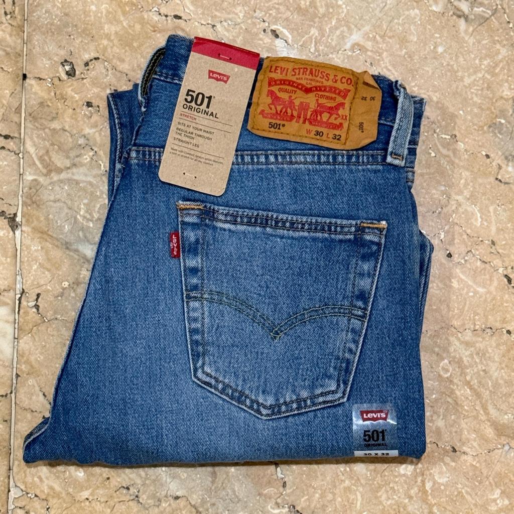 Celana Panjang Jeans Pria 501 Original Stretch Medium wash 501-3673
