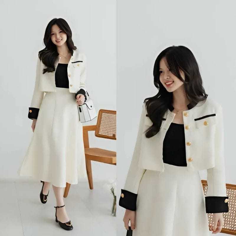 WIDHISTORE Setelan Wanita Remaja Anak Jaman Now Baju Model Korea  Baju One Set Kekinian