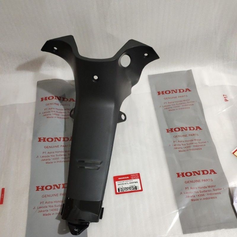 Cover Rangka legshield Leksil legsil tebeng Tengah Kontak Body Honda Supra Fit New Hitam Original -m