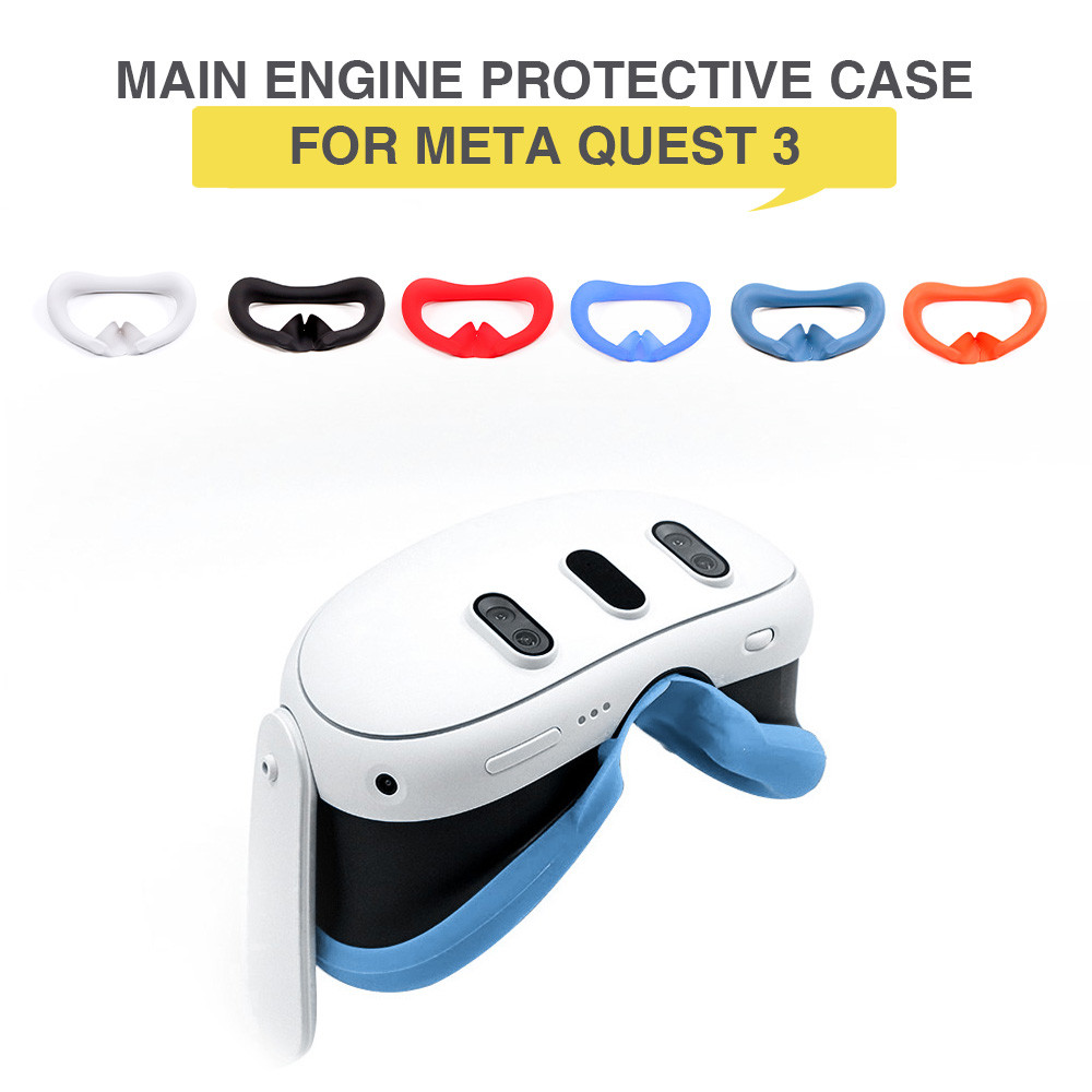 VR Dustproof Replaceable Mask Sweatproof Silicone Face Mask Protective Cover For Meta Quest 3 VR Acc
