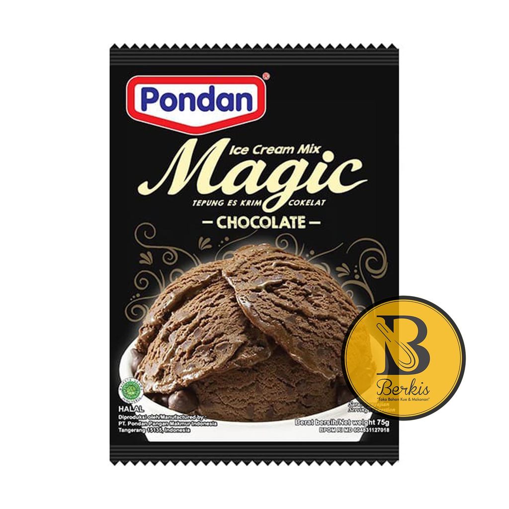 Pondan Magic Ice Cream Coklat Sachet 75 Gr / Bubuk Es Krim Chocolate