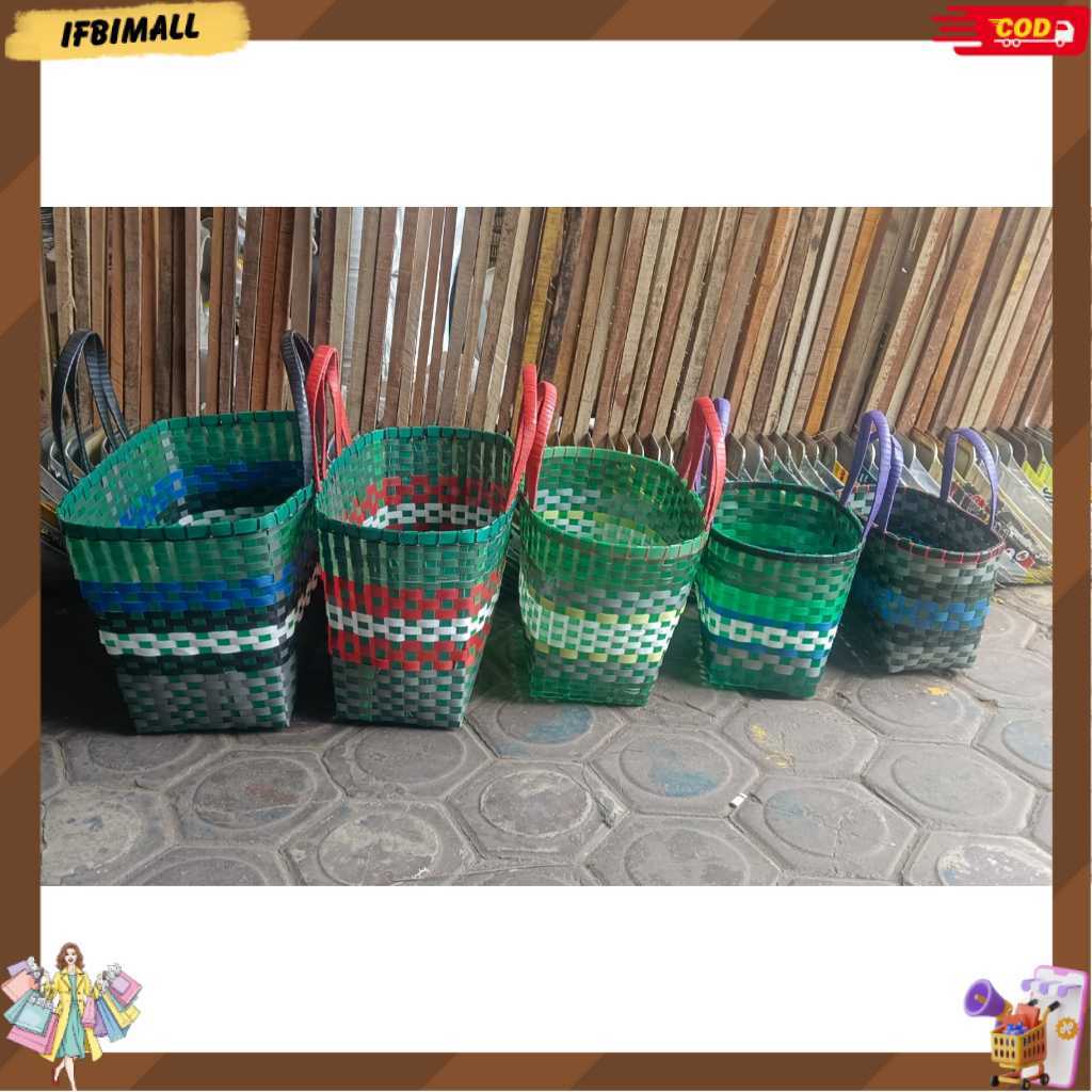 TAS ANYAMAN PLASTIK KACA PREMIUM / TAS ANYAM PLASTIK TEBAL SUPER JUMBO 5 VARIAN UKURAN / TAS PASAR I