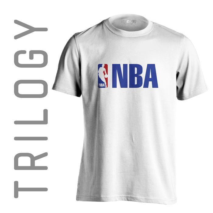 Kaos Premium Brand TRILOGY Sport NBA Logo Tshirt - Putih, S