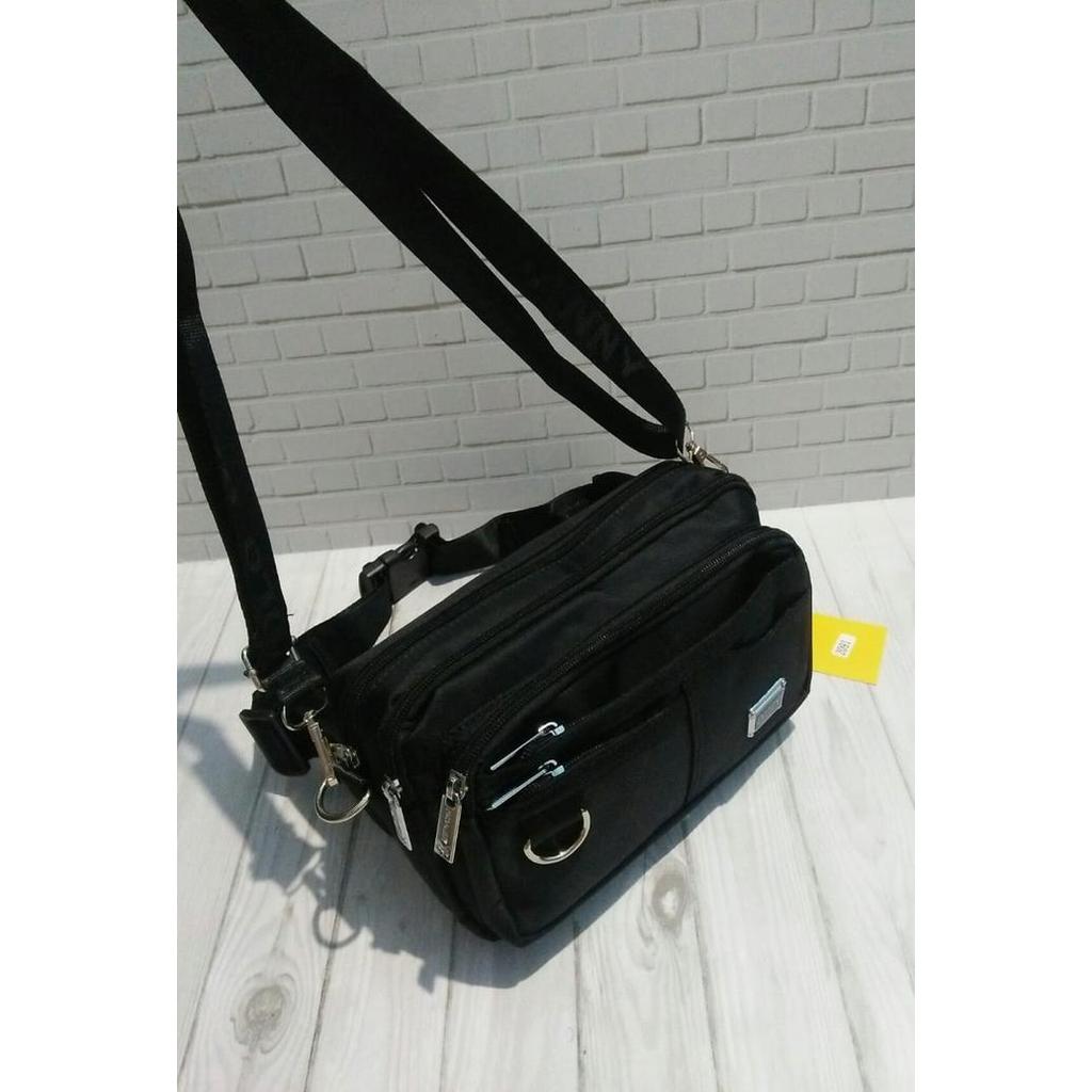 PROMO  Tas Selempang pria Import/Waterproof/Polo dany - Hitam