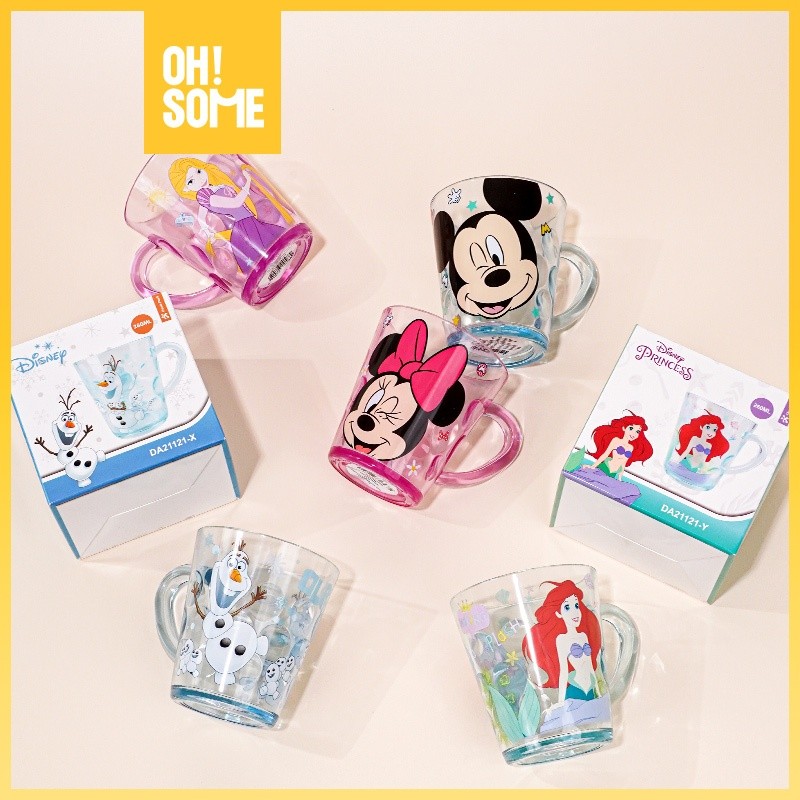 [OHSOME x Disney] - Oasis Park Cup Gelas Cangkir Disney Series Mickey/Minnie/Mike/Ariel/Elsa 260ml