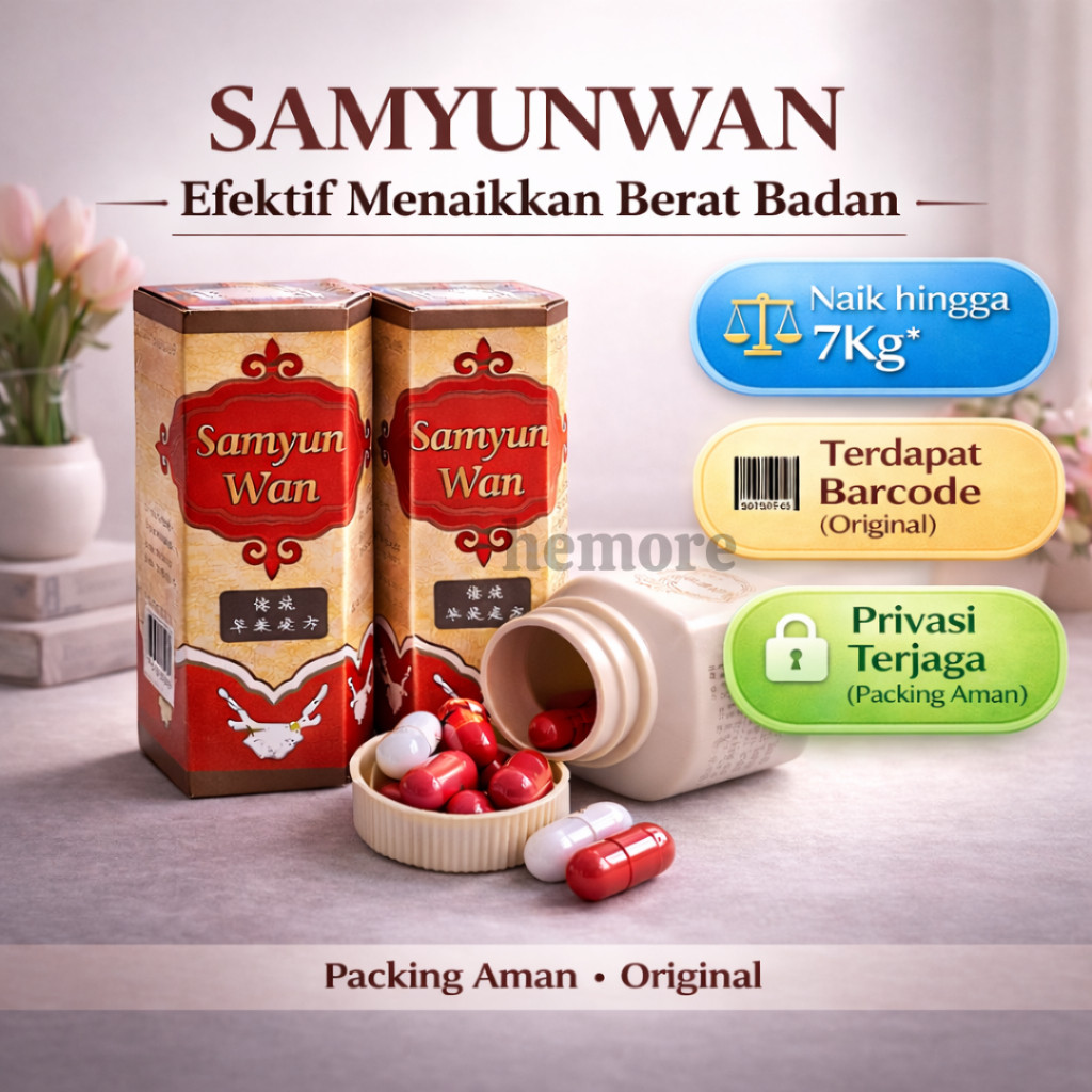 Samyunwan Original Barcode Vitamin Herbal Penambah Nafsu Makan & Berat Badan Dewasa Pria Wanita