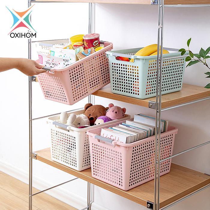 Keranjang Serbaguna Baju Laundry Mainan Keranjang Plastik - S8233 Pink       garasamart