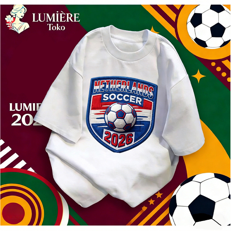 [COD]LUMIÈRE Toko|Kaos Tshirt Timnas Belanda 2026 Motif Sepak Bola - Baju Olahraga Pria Wanita Dewas