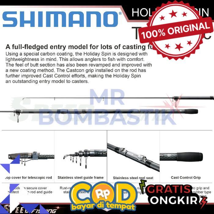 Joran Pancing SHIMANO Holiday Spin 385 405 425 EX DX CX Joran Surf Pasiran - 405 CX-T -bomb
