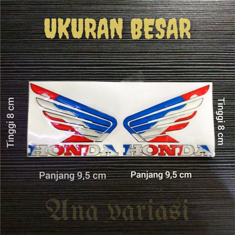 Stiker timbul emblem sayap honda emblem honda sayap stiker timbul honda