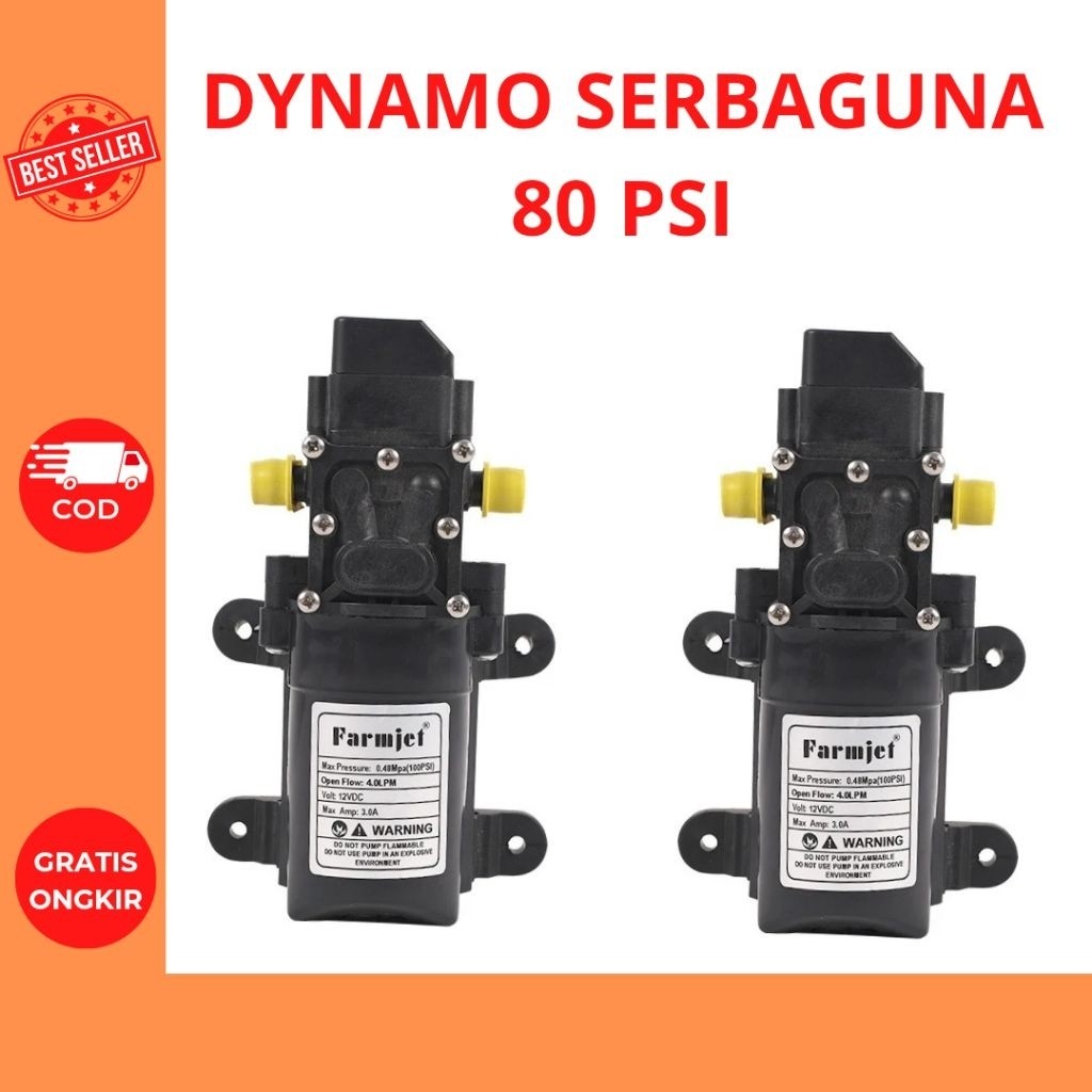Dynamo 80 PSI Dinamo Dynamo Pompa Dc Dynamo cuci motor mobil Pump Sprayer Electrik Alat Cuci Motor M