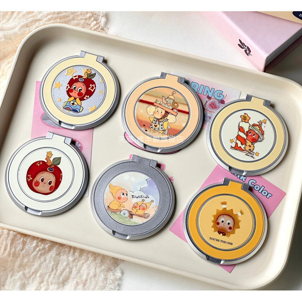 Dudukan HP tempel kartun lucu gaya Jepang & Korea (star character), rotasi 360°, bisa horizontal & v