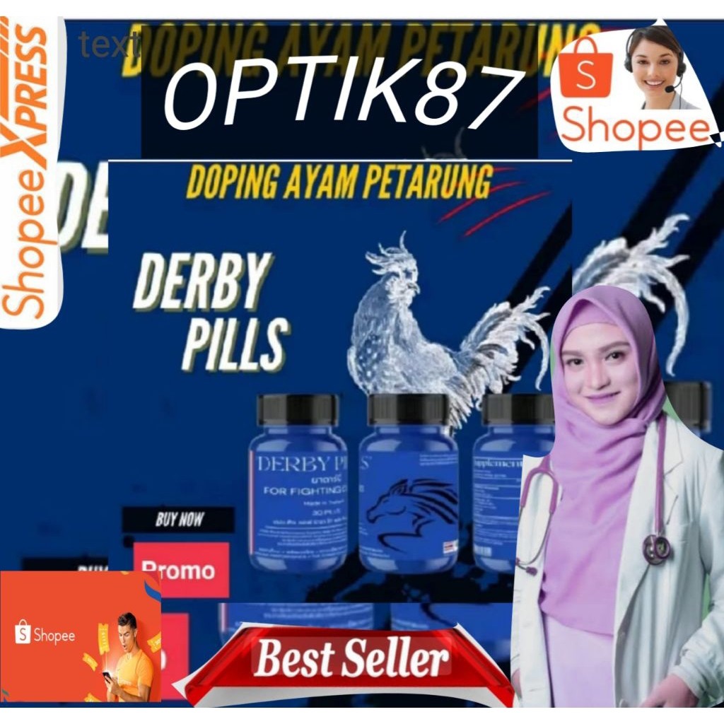 DERBY PILLS BIRU ORIGINAL DOPING BOOSTER IMPORT THAILAND SUPLEMEN VITAMIN AYAM ADUAN PETARUNG TAJI