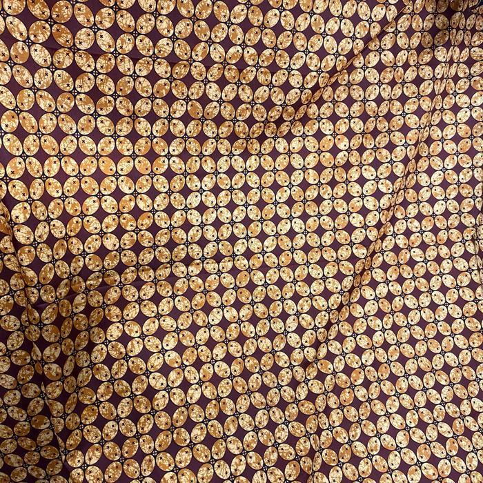 kain batik jarik printing motif kawung warna coklat asli jogja solo