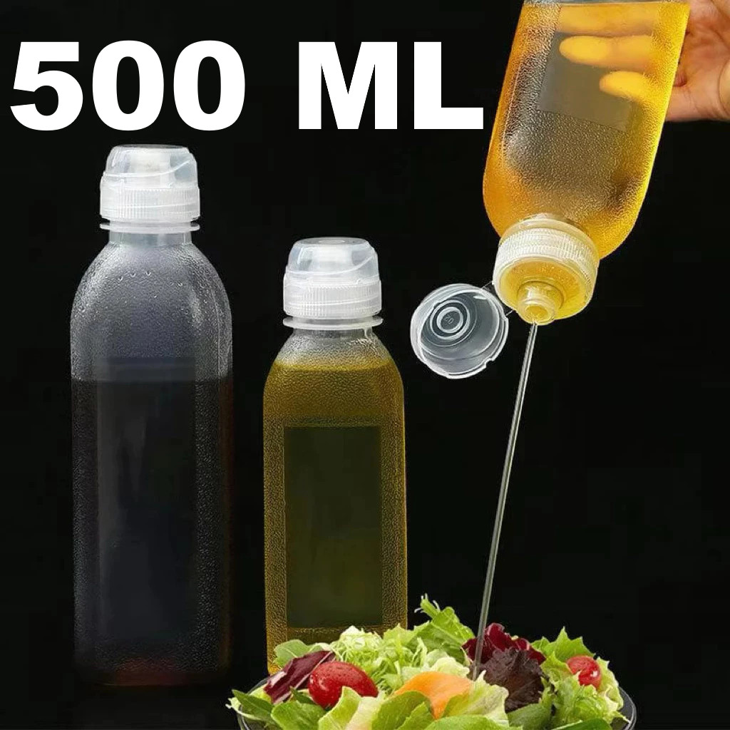 Grosir Botol Fliptop untuk Minyak Makan Kecap Saos Saus Madu tomat Bumbu Cair Dapur Plastik bentuk K