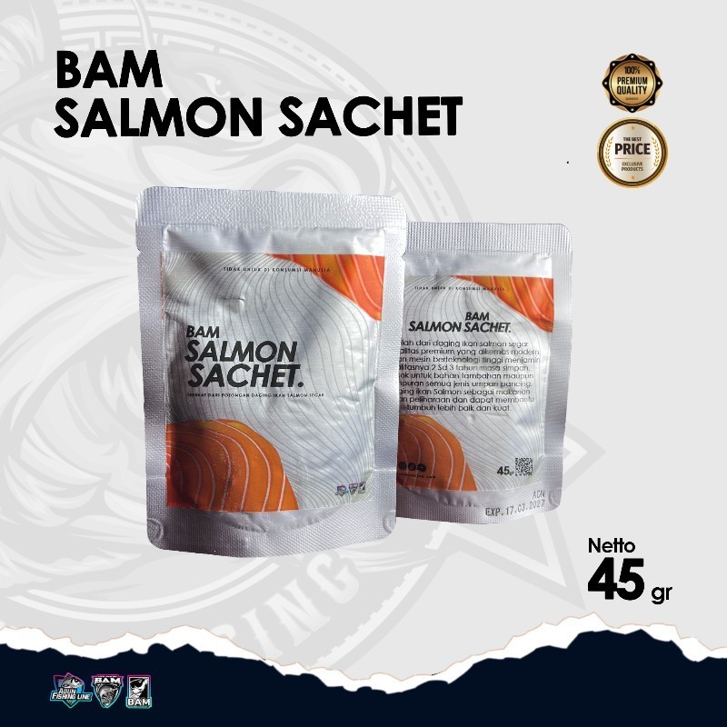 Bam Salmon Sachet Adun Mancing 45gr Cocok untuk tambahan umpan pancing